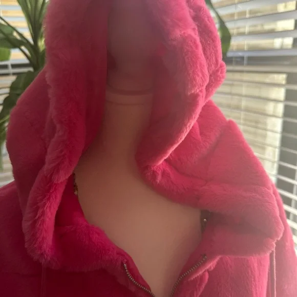 Fashion Nova Pink Hooded Jacket - Picture 2 of 5
